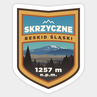 Skrzyczne Mountain, Beskid Śląski - Poland badge Sticker